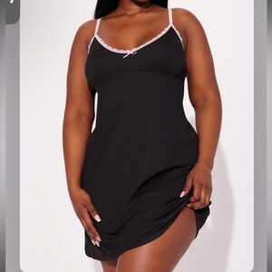 Fashion Nova | Ribbed Lace Trim Nightgown